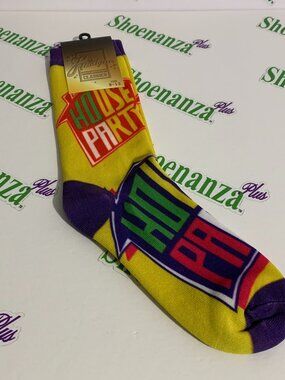 Headgear Classics Socks House Party Kid N' Play Crew Yellow Mens Size 9 - 13